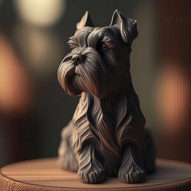 3D model Zwergschnauzer dog (STL)